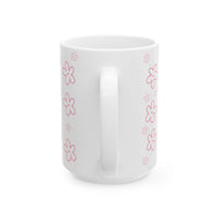 Pink Daisy Doodles Ceramic Mug