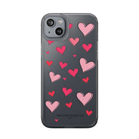 Storybook Hearts Illustration Phone Case