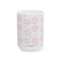 Pink Daisy Doodles Ceramic Mug