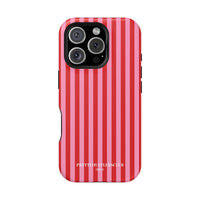 Red and Pink Stripes (MagSafe) Phone Case
