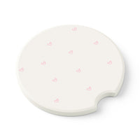 Pink Tiny Hearts Car Coaster Set