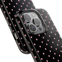 Black with Pink Polka Dots (MagSafe) Phone Case