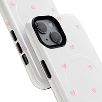 Pink Tiny Hearts Pattern (MagSafe) Phone Case