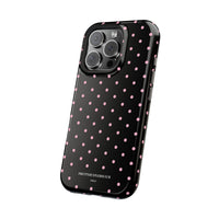Black with Pink Polka Dots (MagSafe) Phone Case