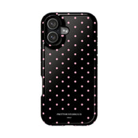 Black with Pink Polka Dots (MagSafe) Phone Case