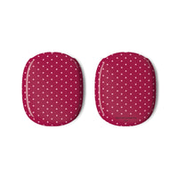 Burgundy with Pink Polka Dots AirPod Max Covers
