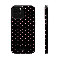 Black with Pink Polka Dots (MagSafe) Phone Case