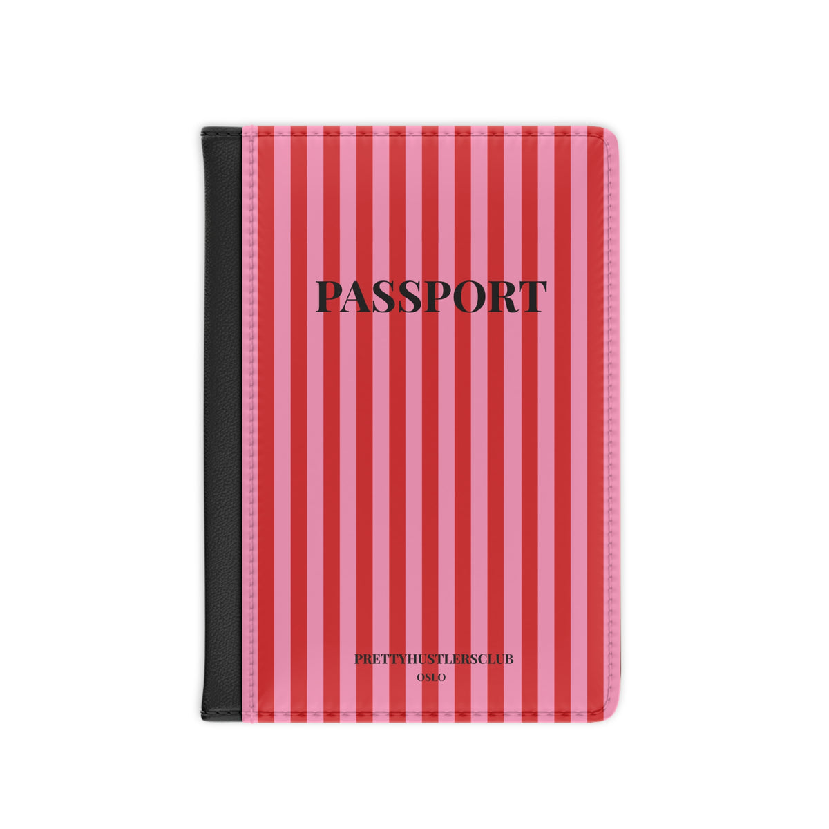 Red and Pink Stripes Passport Cover
