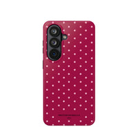 Burgundy With Pink Polka Dots (MagSafe) Phone Case
