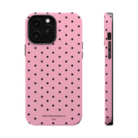 Pink With Black Polka Dots (MagSafe) Phone Case