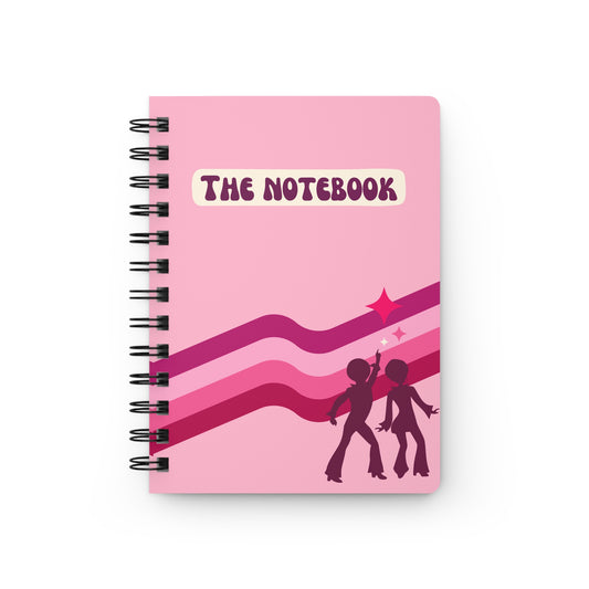 Pink 70s Disco Themed Spiral Bound Journal