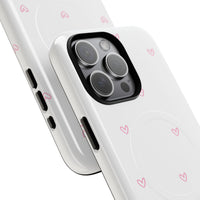 Pink Tiny Hearts Pattern (MagSafe) Phone Case
