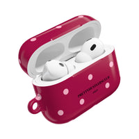 Burgundy with Pink Polka Dots V2 AirPod Pro Case