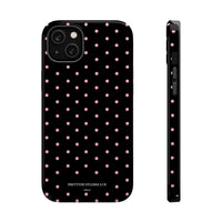 Black with Pink Polka Dots (MagSafe) Phone Case