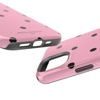 Pink With Black Polka Dots V2 (MagSafe) Phone Case