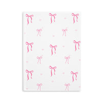 Pink Bow  Pattern Puffy Hardcover Notebook
