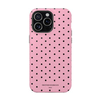 Pink With Black Polka Dots (MagSafe) Phone Case