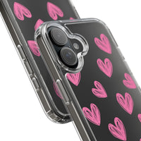 Pink Heart Doodles Design Phone Cases
