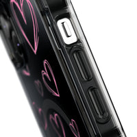 Light Pink Heart Sketches (MagSafe) Clear Phone Case