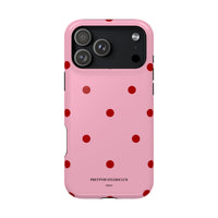 Pink With Red Polka Dots V2 (MagSafe) Phone Case