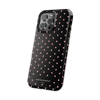 Black with Pink Polka Dots (MagSafe) Phone Case