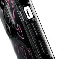 Light Pink Heart Sketches (MagSafe) Clear Phone Case