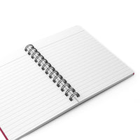 Burgundy with Pink Polka Dots V2 Spiral Notebook