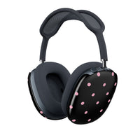 Black with pink Polka Dots V2 AirPods Max Covers