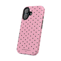 Pink With Black Polka Dots (MagSafe) Phone Case