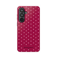 Burgundy With Pink Polka Dots (MagSafe) Phone Case