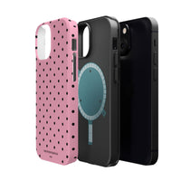 Pink With Black Polka Dots (MagSafe) Phone Case