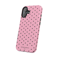 Pink With Black Polka Dots (MagSafe) Phone Case