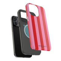 Red and pink stripes V2 (MagSafe) Phone Case