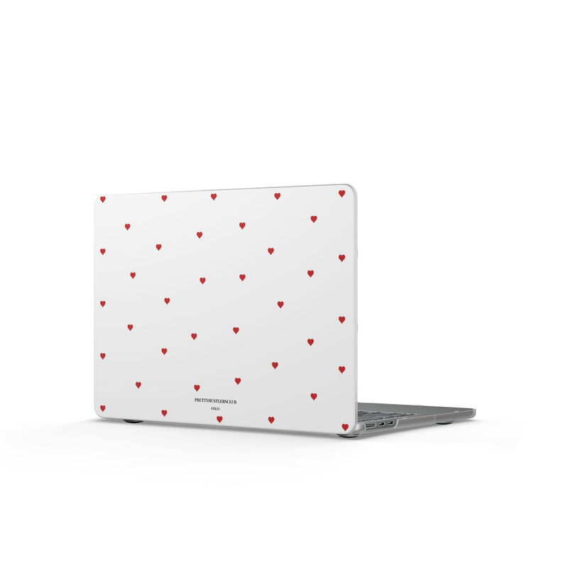 Red Heart Pattern Matte MacBook Case