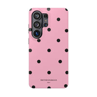 Pink With Black Polka Dots V2 (MagSafe) Phone Case