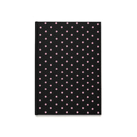 Black with Pink Polka Dots Hardcover Journal