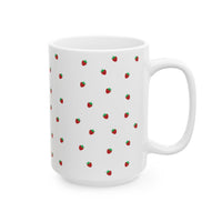 Strawberry Print Ceramic Mug