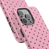 Pink With Black Polka Dots (MagSafe) Phone Case