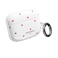 Red Heart Pattern AirPods Case