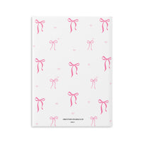 Pink Bow  Pattern Puffy Hardcover Notebook