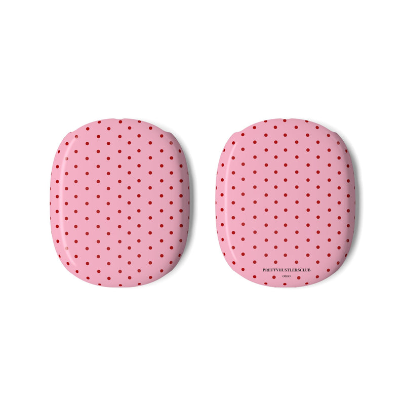 Pink with Red Polka Dots AirPod Max Covers