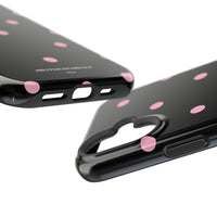 Black with Pink Polka Dots V2 (MagSafe) Phone Case