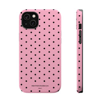 Pink With Black Polka Dots (MagSafe) Phone Case