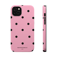 Pink With Black Polka Dots V2 (MagSafe) Phone Case
