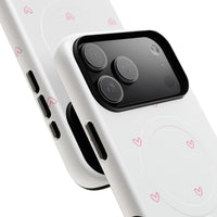 Pink Tiny Hearts Pattern (MagSafe) Phone Case