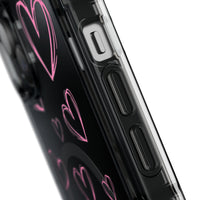 Light Pink Heart Sketches (MagSafe) Clear Phone Case