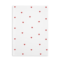 Red Heart Pattern Puffy Journal