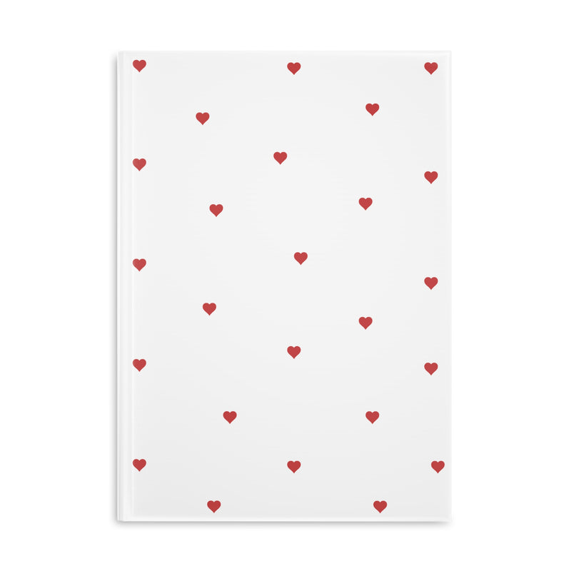 Red Heart Pattern Puffy Journal