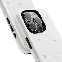 Pink Tiny Hearts Pattern (MagSafe) Phone Case