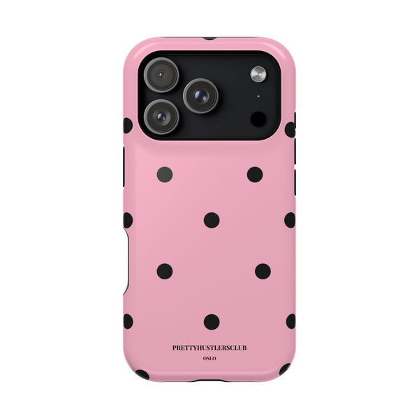Pink With Black Polka Dots V2 (MagSafe) Phone Case
